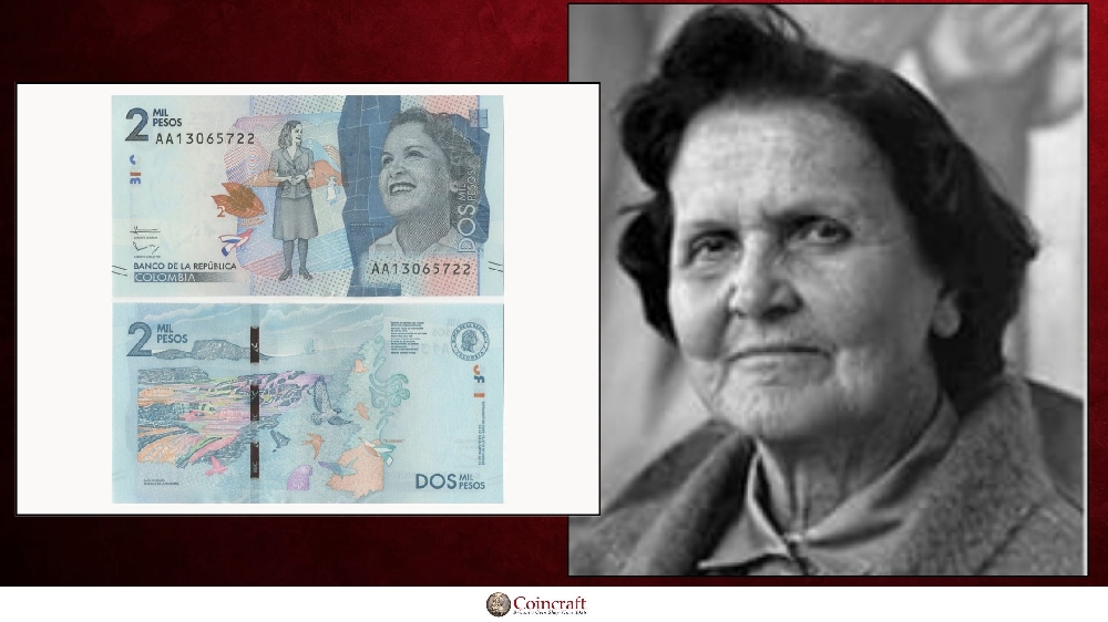 Colombian Pesos Honouring Débora Arango Pérez (1907 –  2005)  - Coincraft